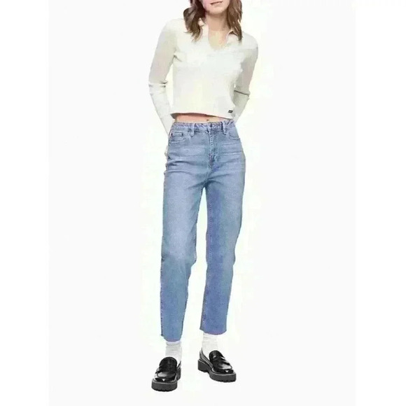 Calvin Klein Women's Size 4/27 Straight Fit High Rise Ankle Jeans NWT $79.50 - Picture 1 of 1